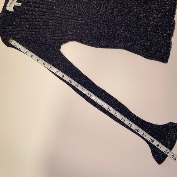 DEREK LAM IO CROSBY Blue Metallic Sweater Size S/P - Picture 9 of 9